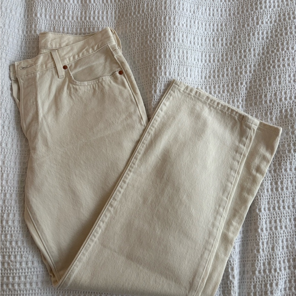 Levi's Cream 90s 501 Straight Leg Women's Jeans 29W 30L